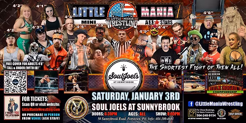 Pottstown, PA - Little Mania Mini Wrestling @ Souls at Sunnybrook
