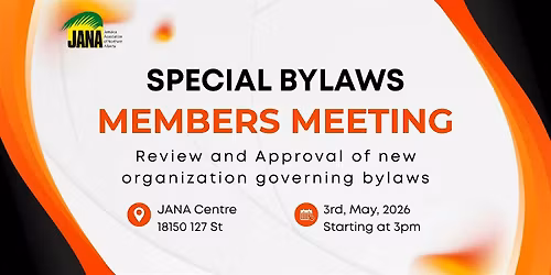 Special JANA Bylaws Meeting