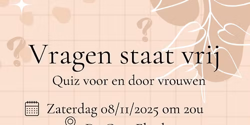Vragen staat vrij
