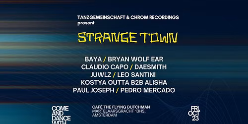 ADE 2026 label showcase:  Strange Town Recordings