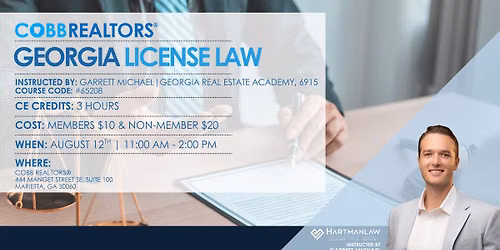 3 HR CE | Georgia License Law