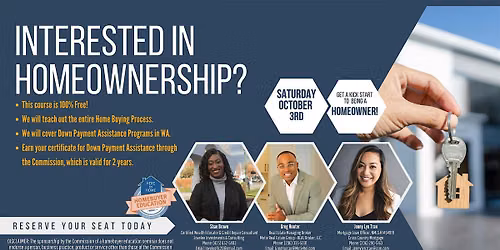 FREE Homebuyer Education Class: Down Payment Assistance in WA