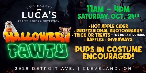 Luca's 4th Annual Halloween Pawty - Trick or Treating & FREE Pet Photography