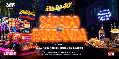 Ritmos: Sabado de Parranda - Colombian Salsa, Vallenato Reggaeton Party NYC