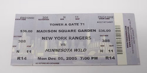 Minnesota Wild at New York Rangers at Madison Square Garden