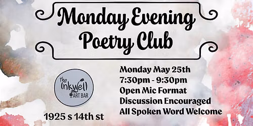 Monday Evening Poetry Club - Open Mic | Free Event