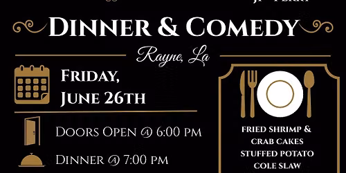 Dinner and Comedy show featuring Johnathan “JP” Perry.