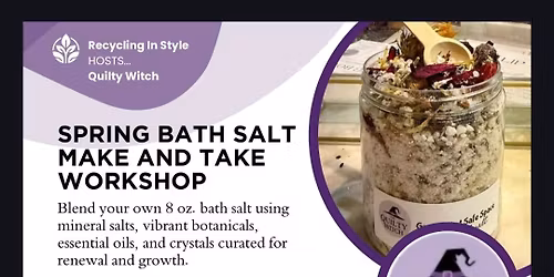 Spring Bath Salt Make & Take Workshop