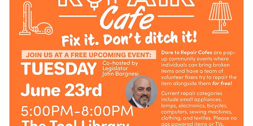 Dare to Repair Caf\u00e9 - June 2026 @ The Tool Library