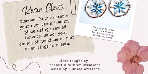 Resin Jewelry Workshop with Valerie - Creative Sunday 5\/24