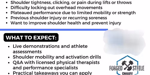 Shoulder Health and Injury Prevention Workshop
