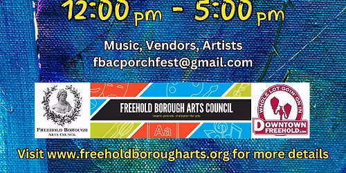 TRY 'Freehold PORCHFEST 2026' FREE, snack later?