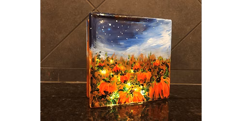 Pumpkin Patch Glass Block - Paint and Sip in Phoenix | Classpop!\u2122