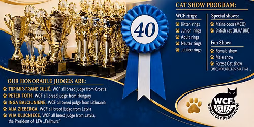 WCF JUBILEE CAT SHOW 2026, R\u012bga