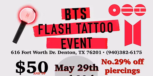 BTS Flash Tattoo Event \u203c\ufe0f\ud83d\udc9c