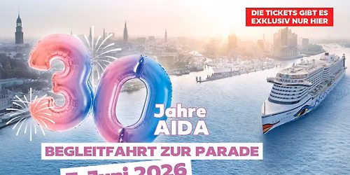 Begleitfahrt zum 30. AIDA Jubil\u00e4um auf der Schaufelradschiff MS LOUISIANA STAR