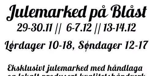 JULEMARKED på Blåst - Lørdag og søndag