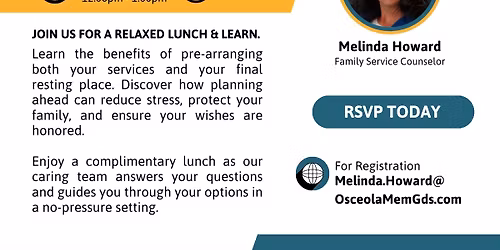 COMPLIMENTARY LUNCH & LEARN: Planning Ahead with Peace of Mind