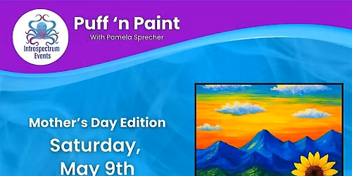 Puff n Paint Sunflower Mountains- Mother's Day Edition
