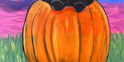 Saturday Night Sip & Paint at The Studio \u201cCat in Pumpkin\u201d