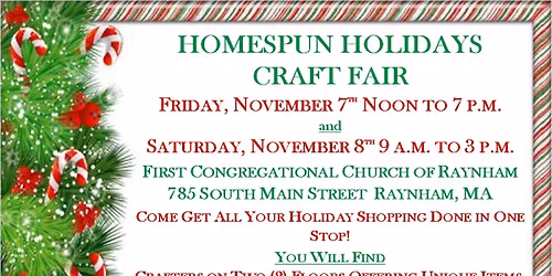 34th Annual Homespun Holidays Craft Fair