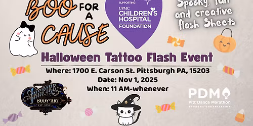 Boo For a Cause-Inspire Body Art Halloween Tattoo Flash Event