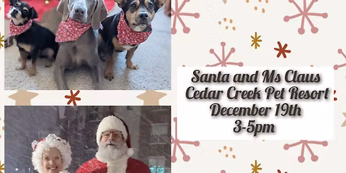 Santa and Ms Claus at Cedar Creek - Pet Photos