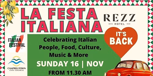 La Festa Italiana at Rezz - Adelaide Italian Festival