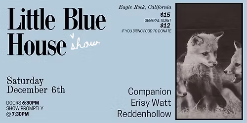 Companion, Erisy Watt, Reddenhollow \u2736  Little Blue House Show