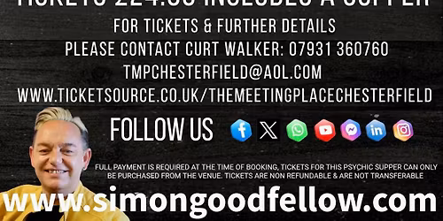 Pyschic supper with the AMAZING Simon Goodfellow