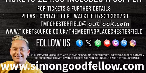 Pyschic supper with the AMAZING Simon Goodfellow