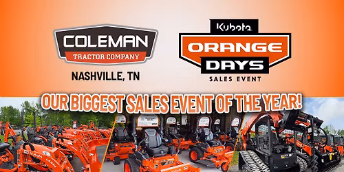 Kubota Orange Days Sales Event (Nashville, TN)