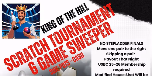 Bowling Tournament - 6 Game Scratch Sweeper @ Mission Bowl 