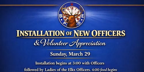 New Officer Installation and Volunteer Appreciation