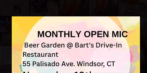 Open mic night @ Beer Garden @ Bart\u2019s