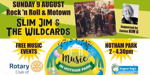 Music in Hotham Park - Rock & Motown feturing SLIM JIM & THE WILDCARDS and soloist KIM G