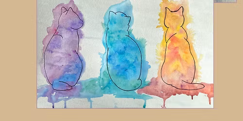 Abstract Cat Watercolor Workshop