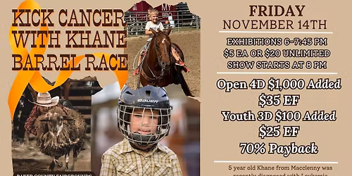 Kick Cancer with Khane Benefit Barrel Race