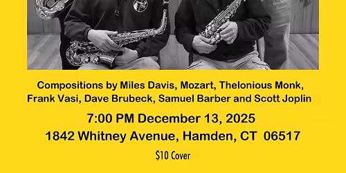 Thimble Islands Saxophone Quartet at Best Video Sat., Dec. 13