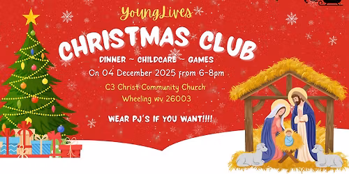YoungLives Christmas Club! Thurs, Dec 4th 6-8pm!