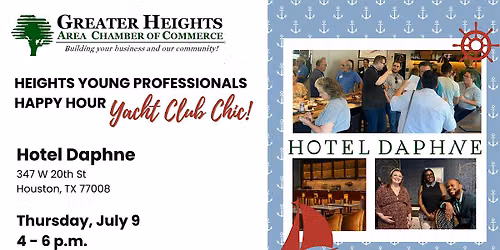 Heights Young Professionals Happy Hour at Hotel Daphne