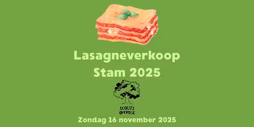 Lasagneverkoop Stam 2025