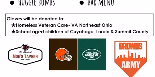 3rd Annual Browns Army Glove Drive Fundraiser "Operation Glove Love"