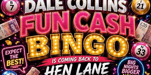 Dale Collins Fun Cash Bingo AND Rebecca Purchase - Singer and Entertainer
