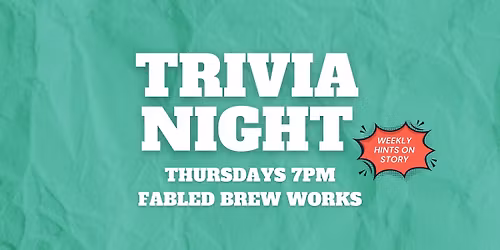 Trivia Thursdays at Fabled Brew Works (Brewery\/Meadery in Northern Kentucky)