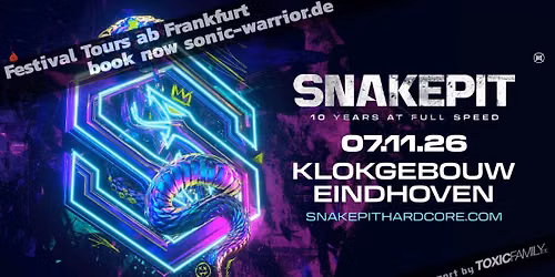 \u25ba Bus zur Snakepit 2026 The Need for Speed Uptempo Hardcore ab FFM, Gie\u00dfen, K\u00f6ln