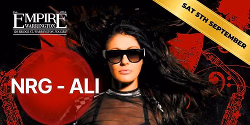 NRG - ALI with SAX  Free before 20.30 after \u00a35 OTD