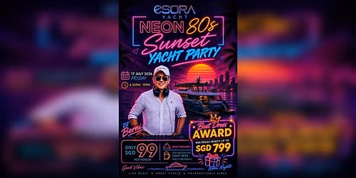 Neon 80s Sunset Yacht Party