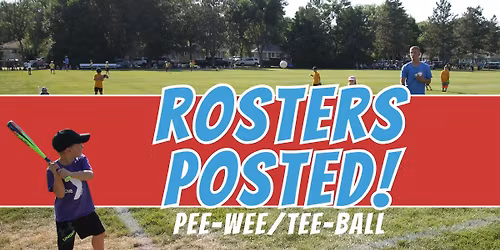 Tee-Ball\/Pee-Wee Ball Rosters Posted