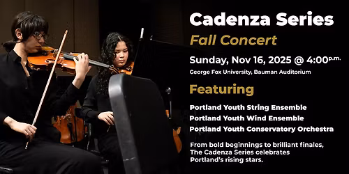 Portland Youth Philharmonic: A Popcorn Solstice